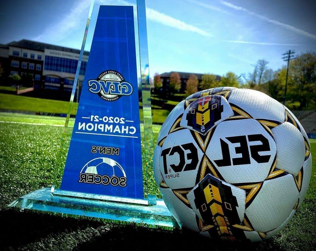 Maryville Soccer championship trophy GLVC